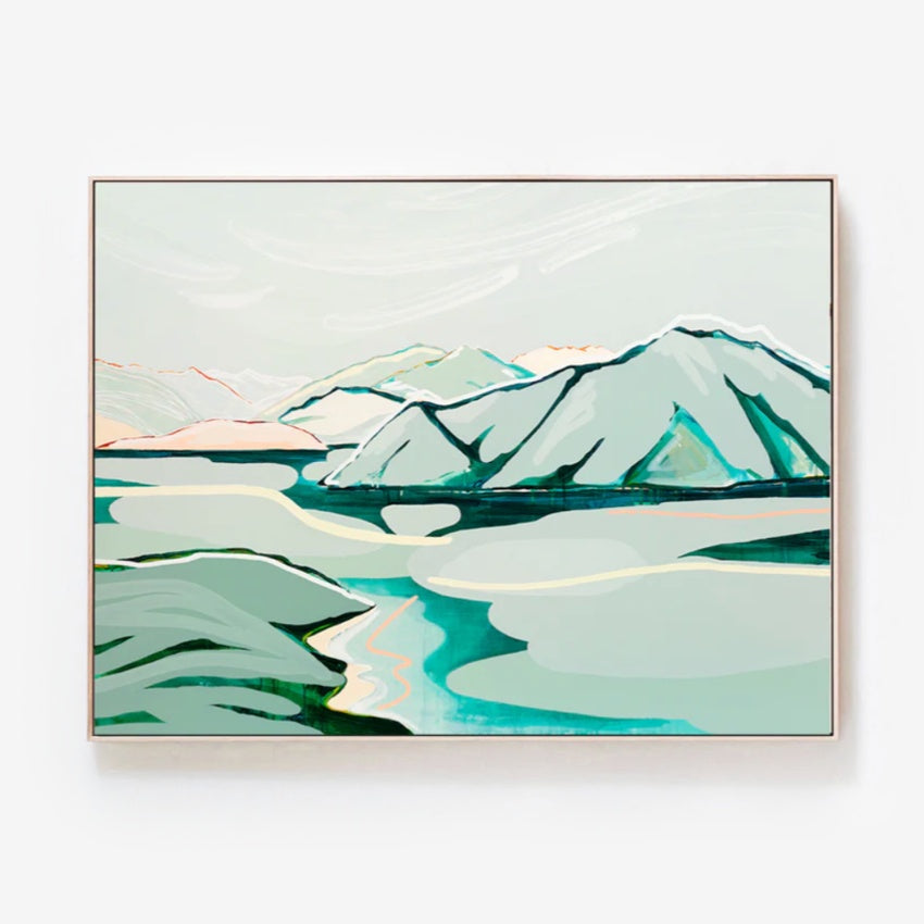 Jen Sievers A Change Of Pace Artwork on Canvas with Frame on a white background