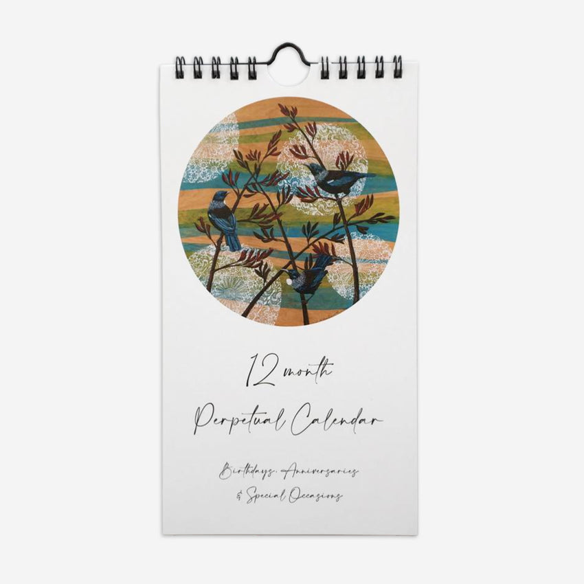 12 Month Perpetual NZ Bird Calendar