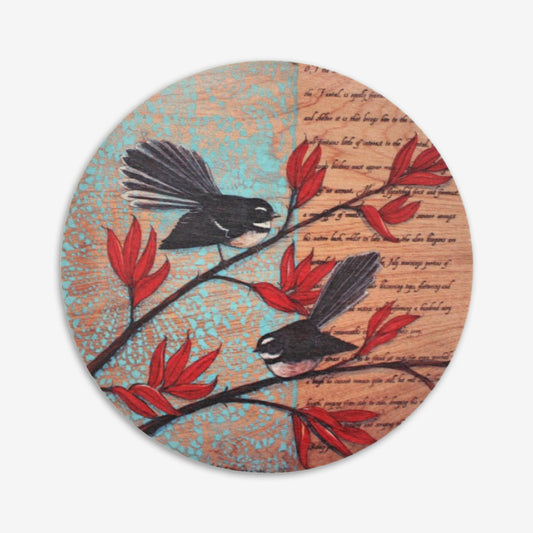 Round Ply Bird Wall Art  | Fantail