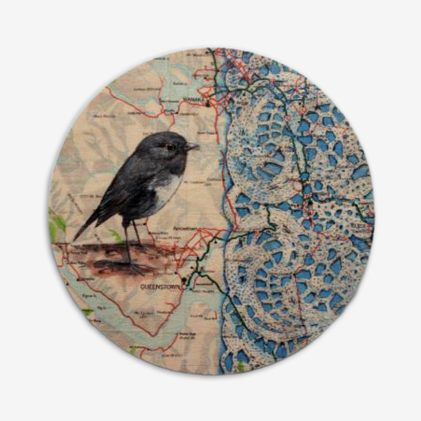 Round Ply Wall Art | Wānaka Robin