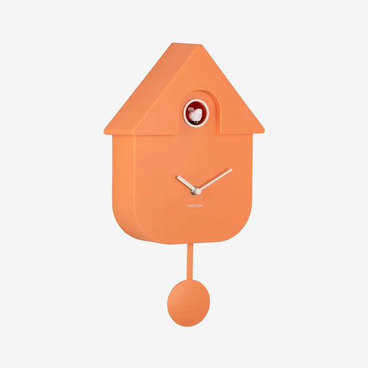 Modern Cuckoo Clock | Bright Orange