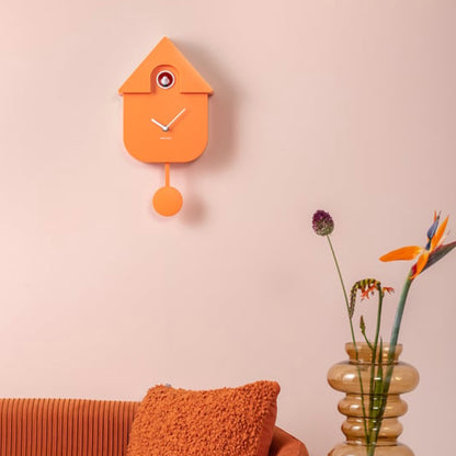 Modern Cuckoo Clock | Bright Orange