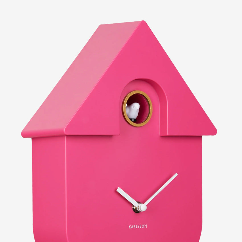 Modern Cuckoo Clock | Bright Pink