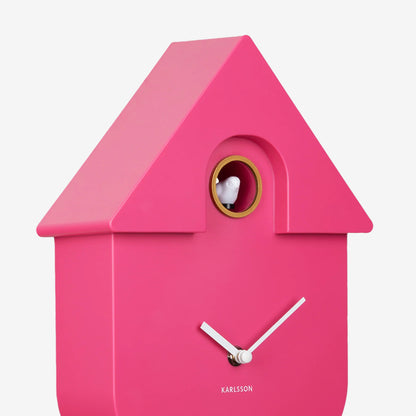 Modern Cuckoo Clock | Bright Pink