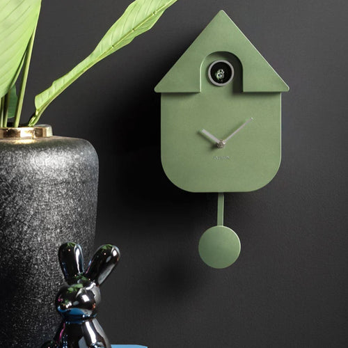 Modern Cuckoo Clock | Metallic Green