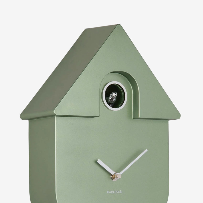 Modern Cuckoo Clock | Metallic Green