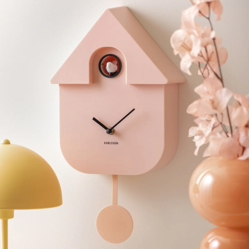 Modern Cuckoo Clock | Soft Pink