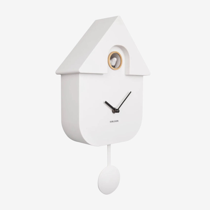 Modern Cuckoo Clock | White