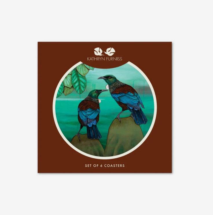 Coasters Set of 6 | Birds of New Zealand