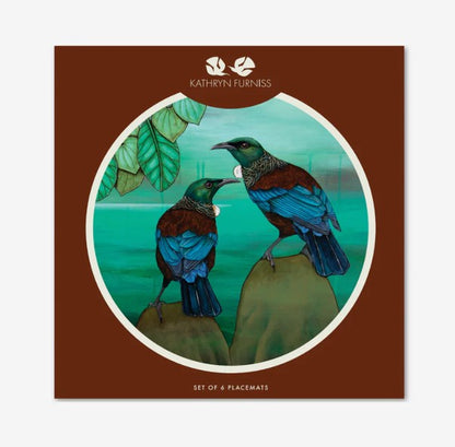 Placemats Set of 6 | Birds of New Zealand