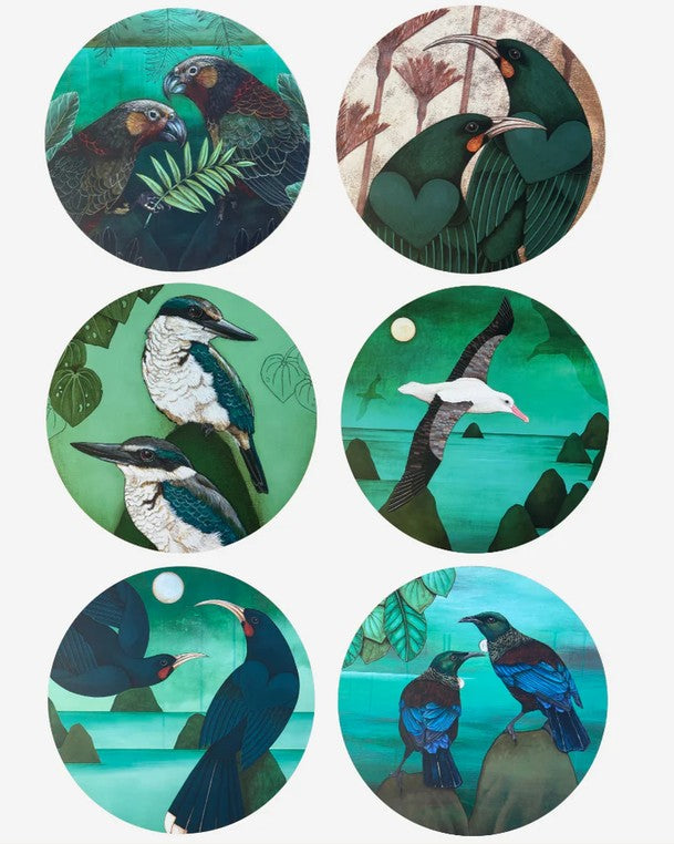 Placemats Set of 6 | Birds of New Zealand