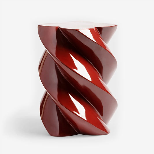 The &Klevering Marshmallow Pillar in Burgundy on a blank background