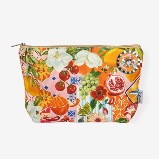 The La La Land Italian Summer Travel Pouch on a blank background