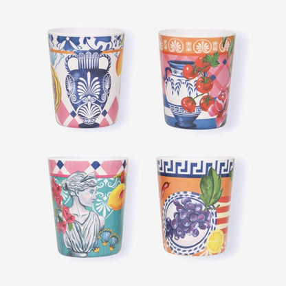 Melamine Cup Set | Mediterranean Summer