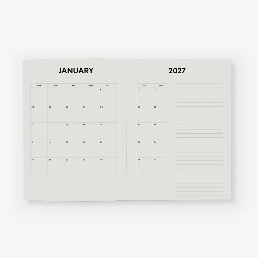 Weekly Diary 2027 | Blue Flowers