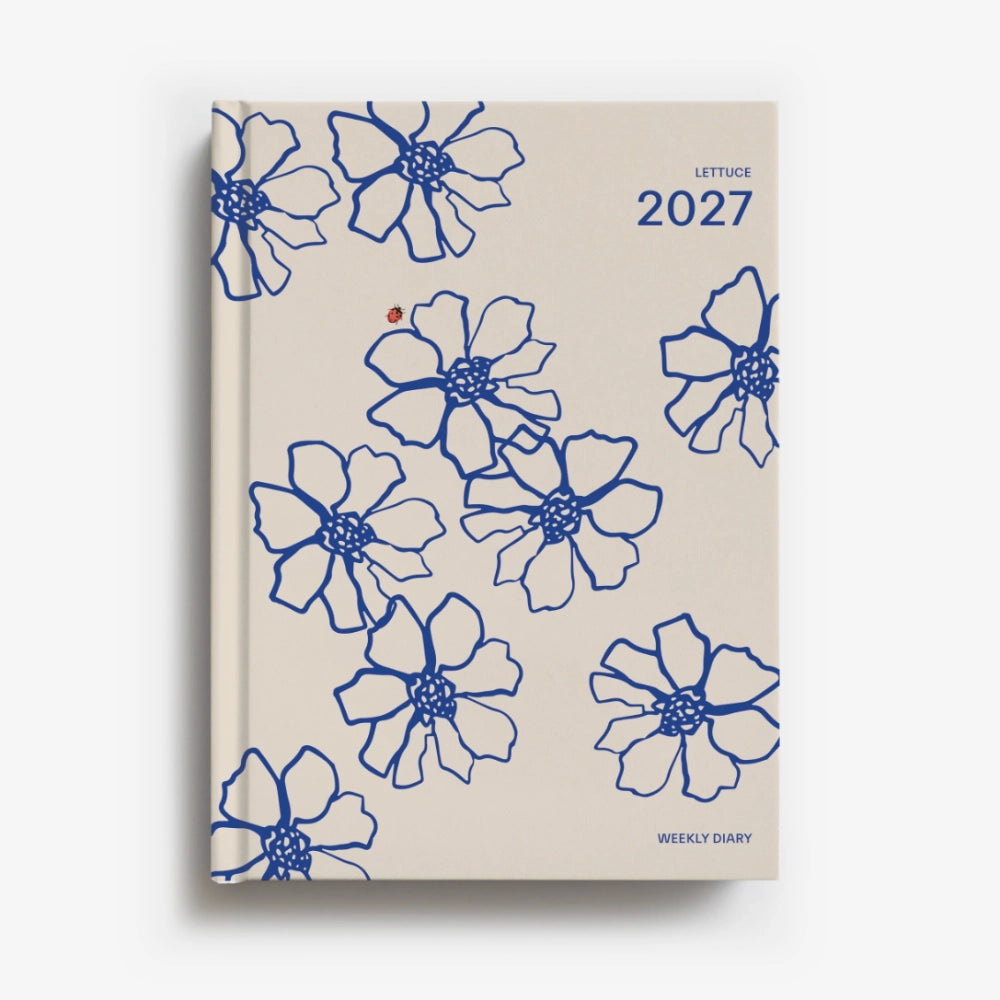 Weekly Diary 2027 | Blue Flowers