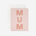 The Lettuce Mum Stripes Gift Card with white envelope on a blank background