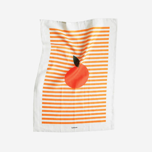 Tea Towel | Orange Large Stripe