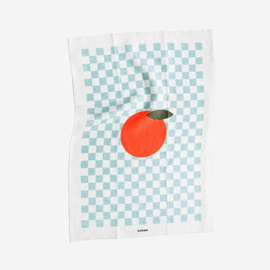 Tea Towel | Micro Checkers Orange