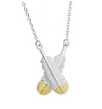 Huia Crossed Feather Necklace