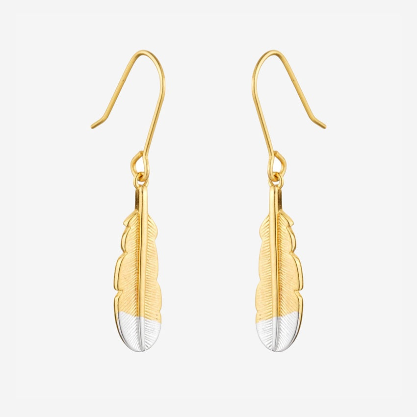 Huia Feather Pendant Earrings