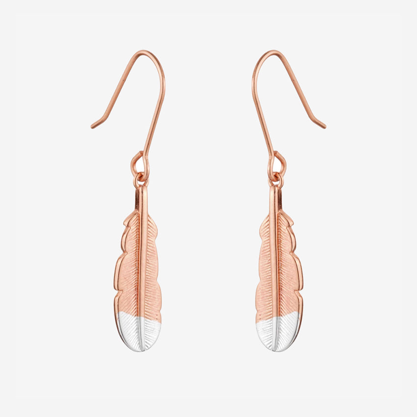 Huia Feather Pendant Earrings