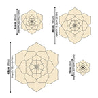 The Lovi 3D Flower size guide