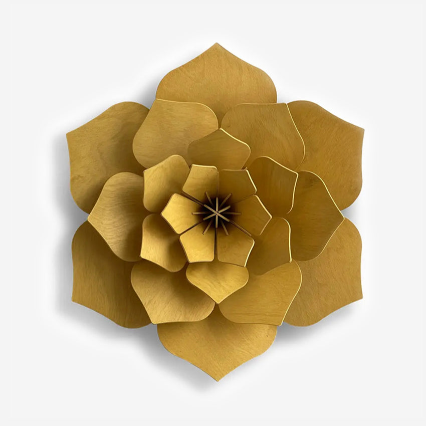 The Lovi 3D Flower Decor in Honey on a blank background