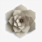 The Lovi 3D Flower Decor in White on a blank background 