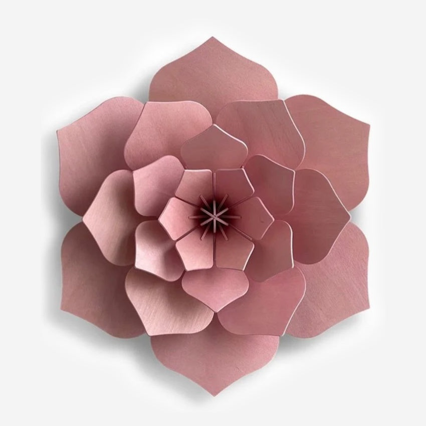 The Lovi 3D Flower Decor in Light Pink on a blank background