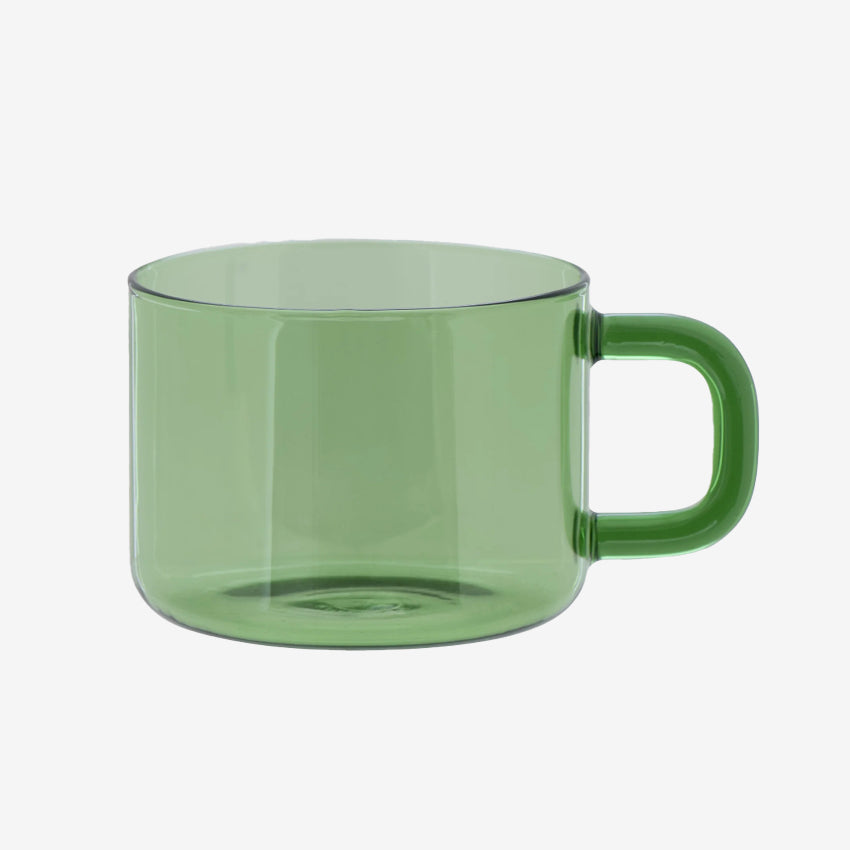 The Maho Cha Mug in Green on a blank background
