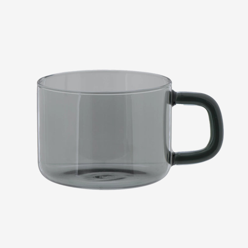 The Maho Cha Mug in Charcoal on a blank background
