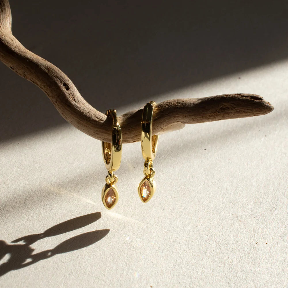 Marquise Single Drop Earrings