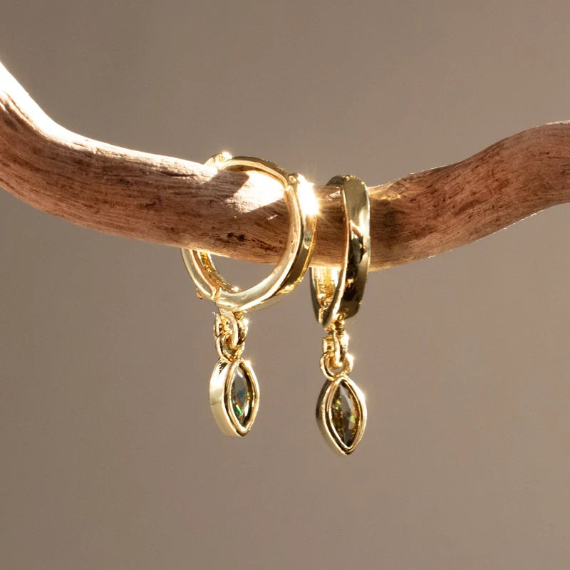 Marquise Single Drop Earrings