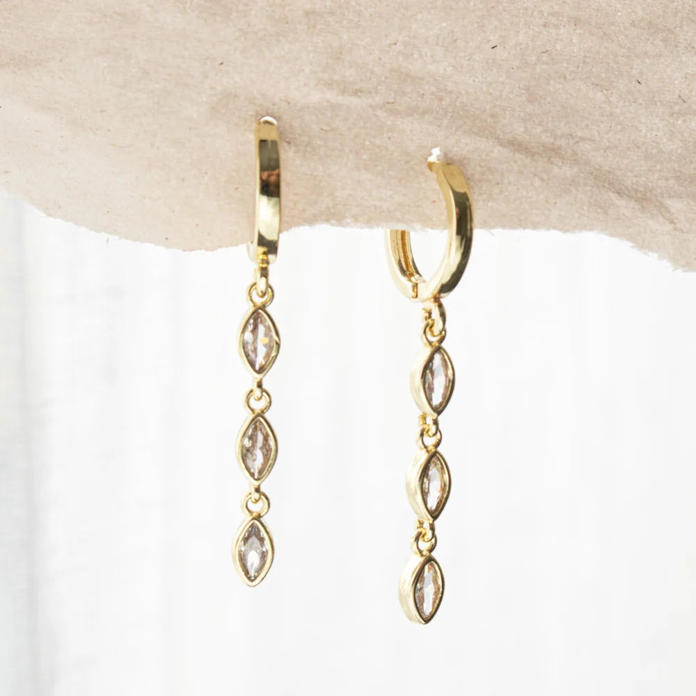 Marquise Triple Drop Earrings