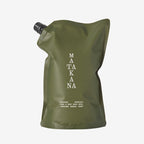 The Matakana Essentials Hand and Body Wash refill pouch on a grey background