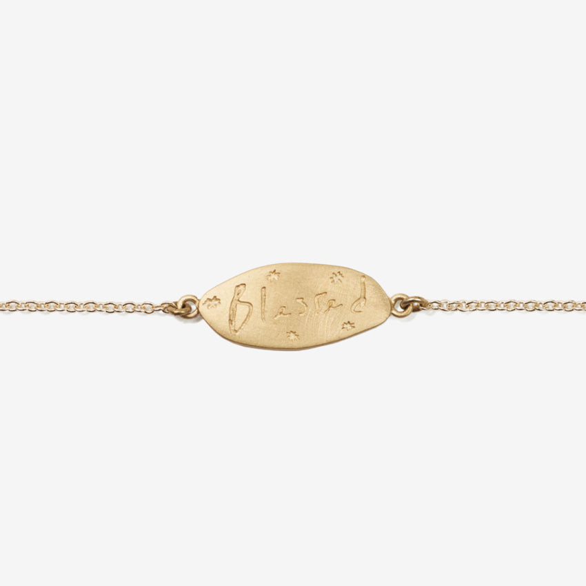 The Meadowlark Blessed Bracelet in Gold Plated