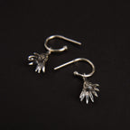 The Meadowlark Magda Signature Hoops in Sterling Silver on black felt