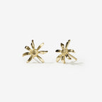 The Meadowlark Daisy Studs in Gold on a blank background