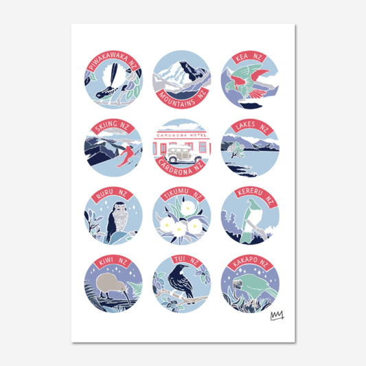 Art Print | NZ Poster Winter Palette