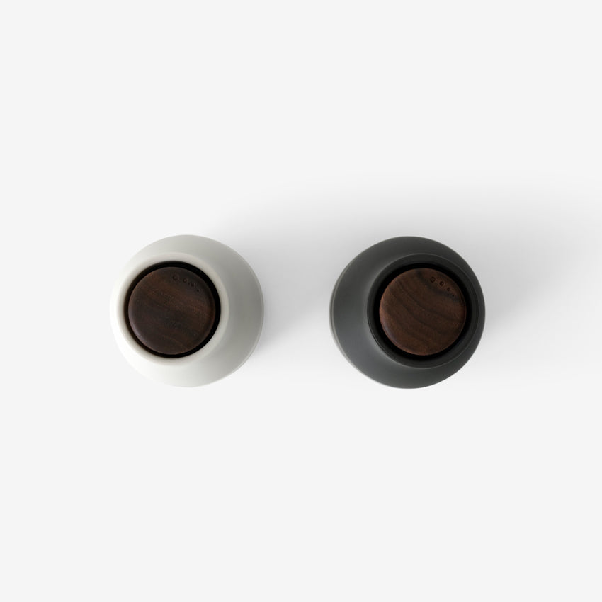 Salt & Pepper Grinders | Ash Carbon | Walnut Lid
