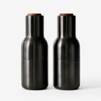 Salt & Pepper Grinders | Bronzed Brass | Walnut Lid