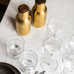 Salt & Pepper Grinders | Brushed Brass | Walnut Lid