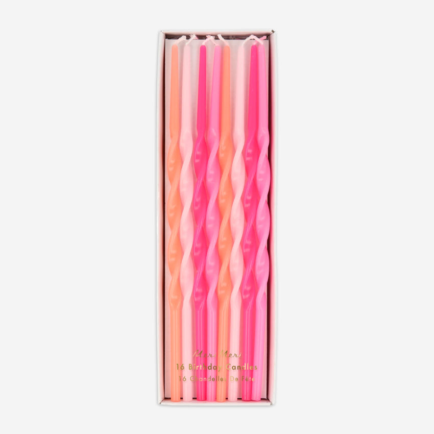 Pink Twisted Long Candles