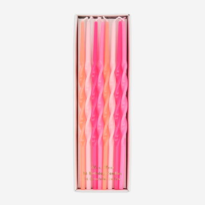 Pink Twisted Long Candles