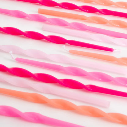 Pink Twisted Long Candles