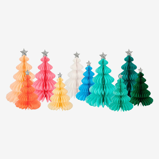 Rainbow Forest Honeycomb Decorations