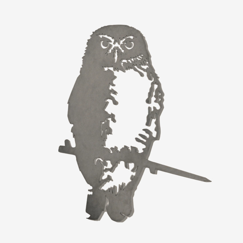 The Metalbird Ruru garden sculpture on a blank background