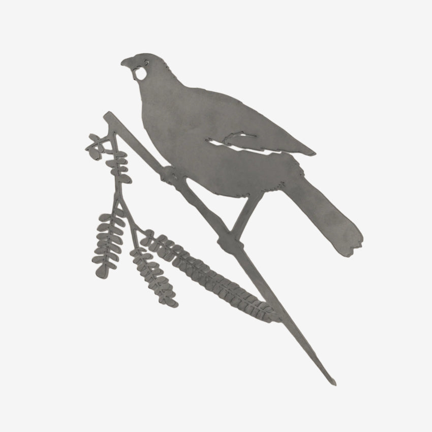 The Metalbird Kokako on a blank background