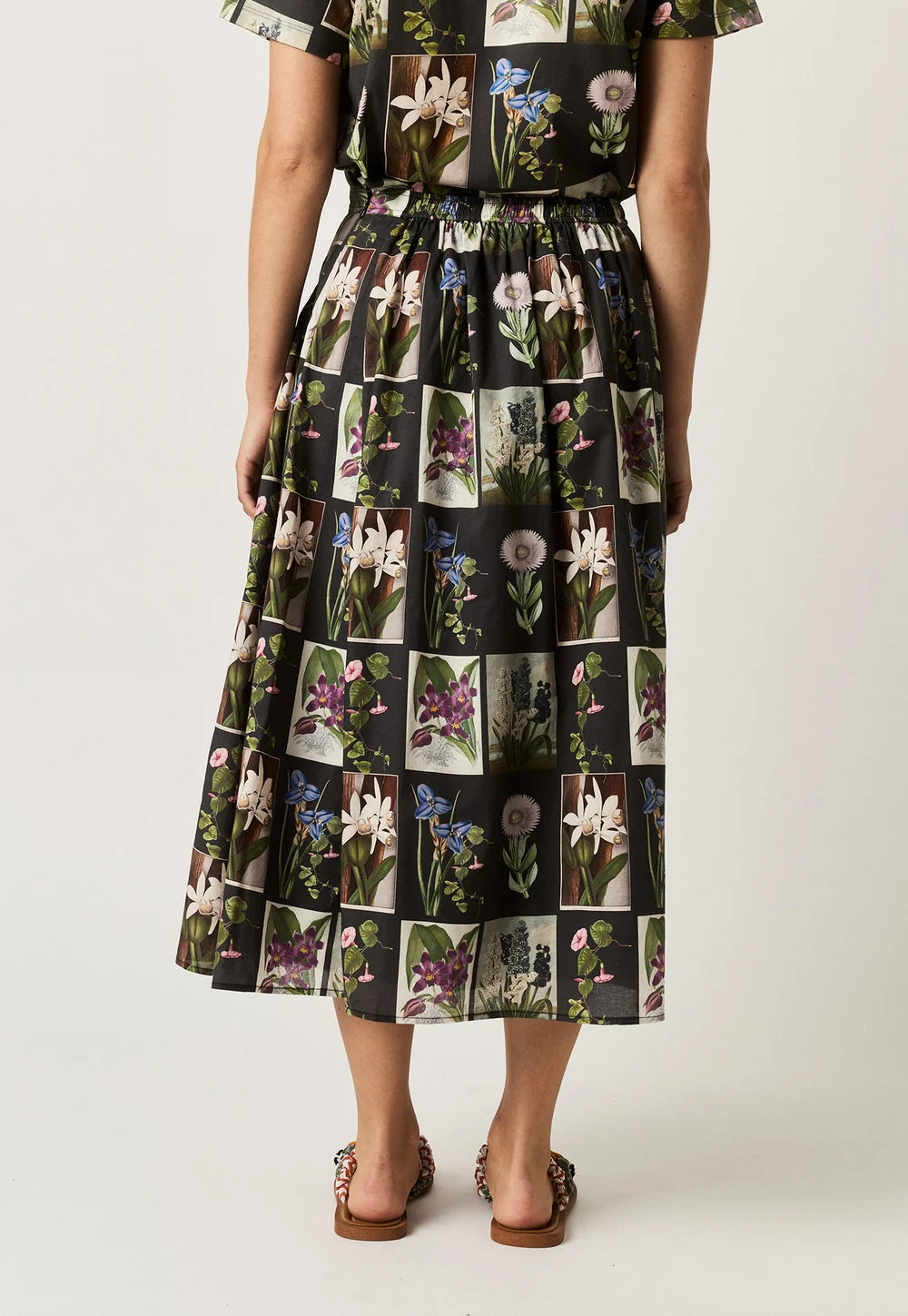 Alma Yoke Skirt | Charcoal Archive Floral